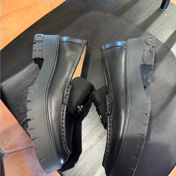 Coach Ruthie Black Leather Slip-On Loafers womens size 10 - Picture 7 of 7